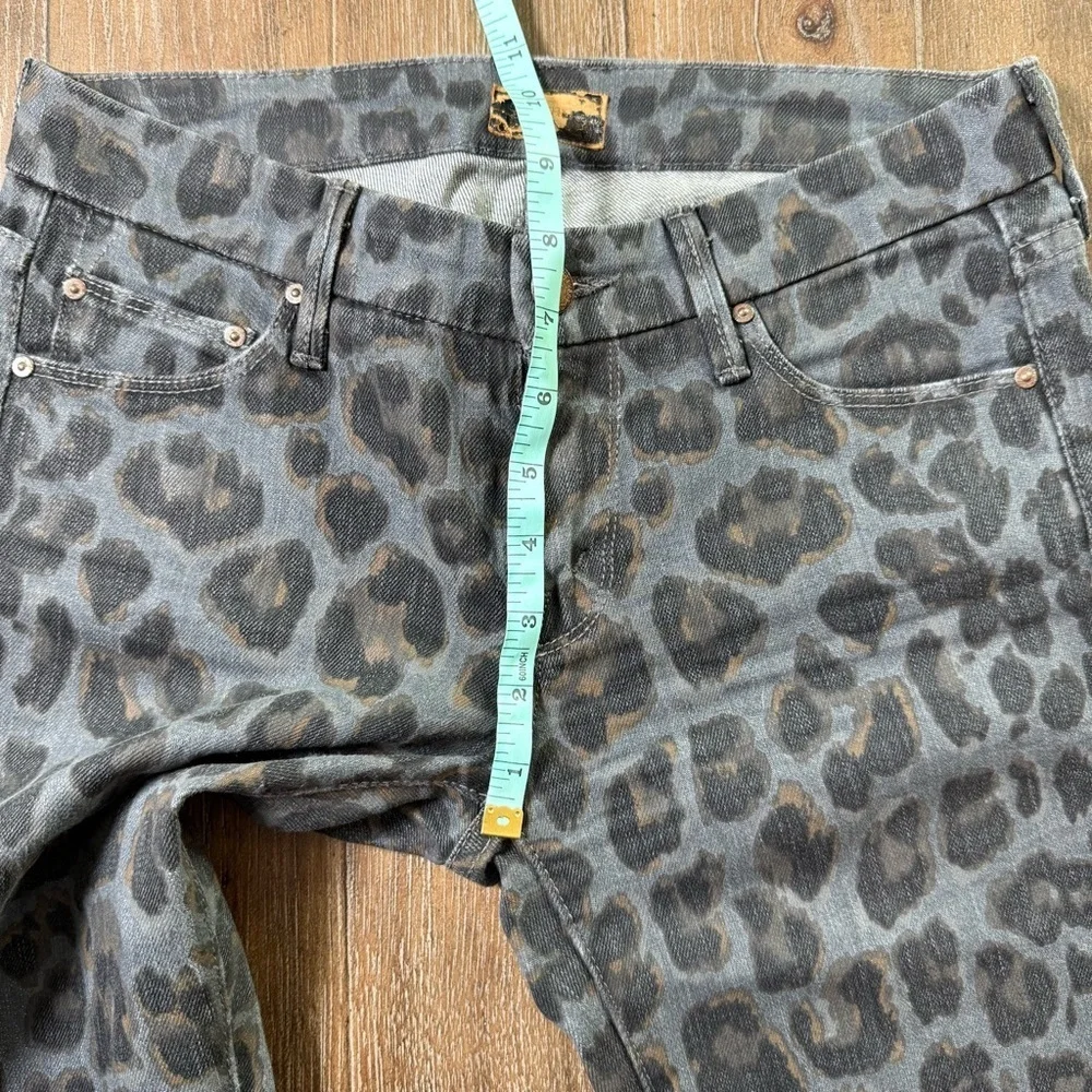 MOTHER The Looker Leopard Paw Wash Mid Rise Skinny Dark Grey - Picture 5 of 11